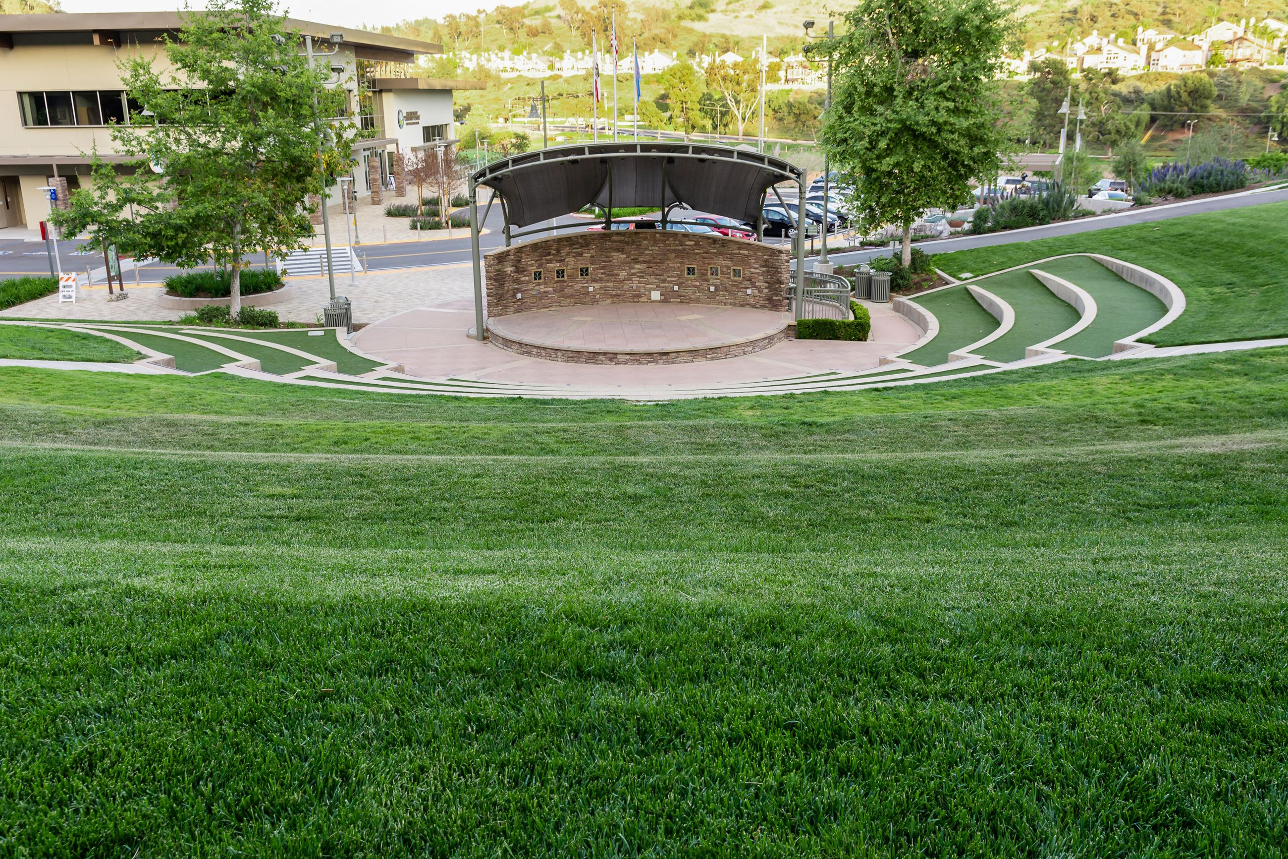 amphitheater and lawn area